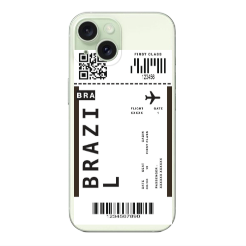 Apple iPhone 15 Brazil BRA Transparent Silicone TPU Θήκη