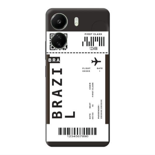 Xiaomi Redmi 13C Brazil BRA Black Colored Silicone TPU Θήκη