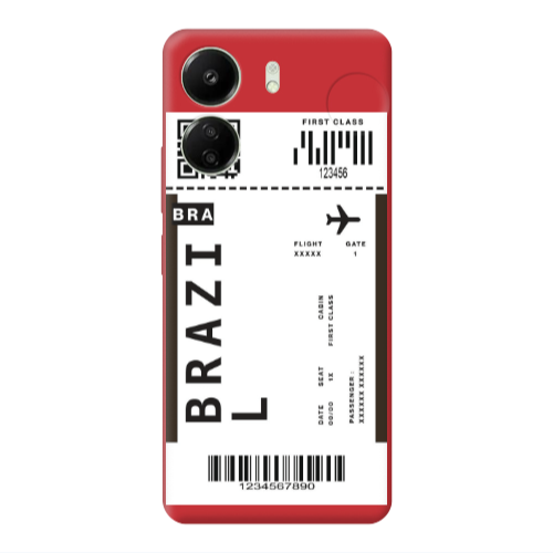 Xiaomi Redmi 13C Brazil BRA Red Colored Silicone TPU Θήκη