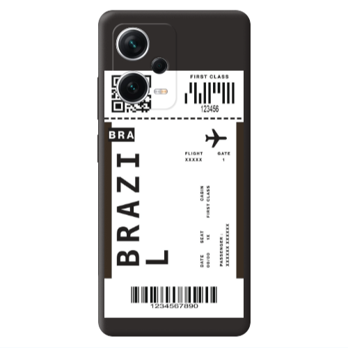 Xiaomi Poco X5 Brazil BRA Black Colored Silicone TPU Θήκη