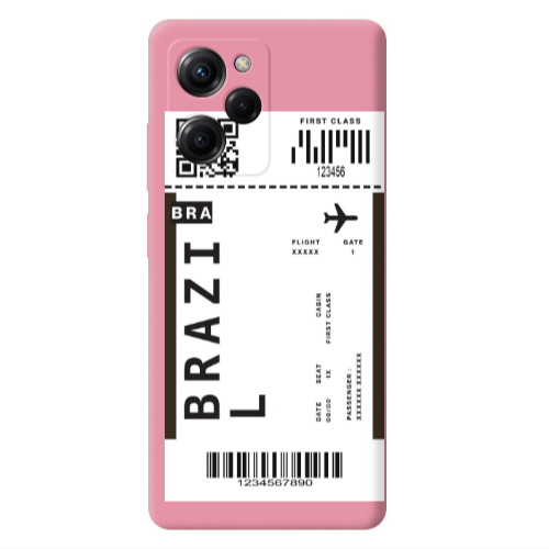 Xiaomi Poco X5 Pro Brazil BRA Pink Colored Silicone TPU Θήκη