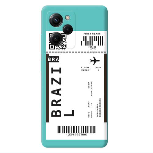 Xiaomi Poco X5 Pro Brazil BRA Turquoise Colored Silicone TPU Θήκη