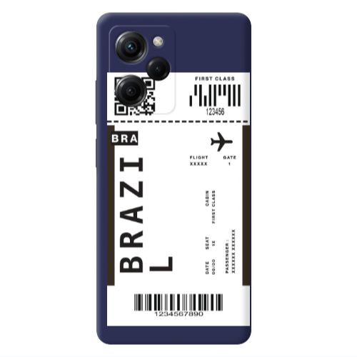 Xiaomi Poco X5 Pro Brazil BRA Dark blue Colored Silicone TPU Θήκη