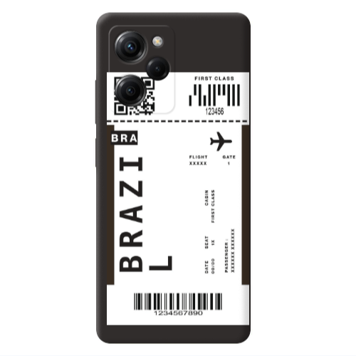 Xiaomi Poco X5 Pro Brazil BRA Black Colored Silicone TPU Θήκη