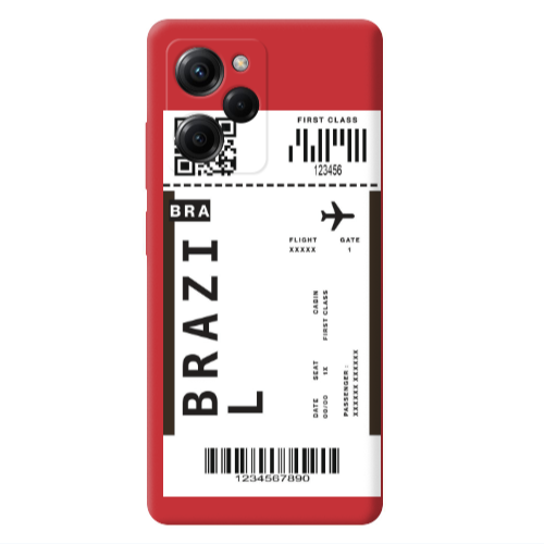 Xiaomi Poco X5 Pro Brazil BRA Red Colored Silicone TPU Θήκη
