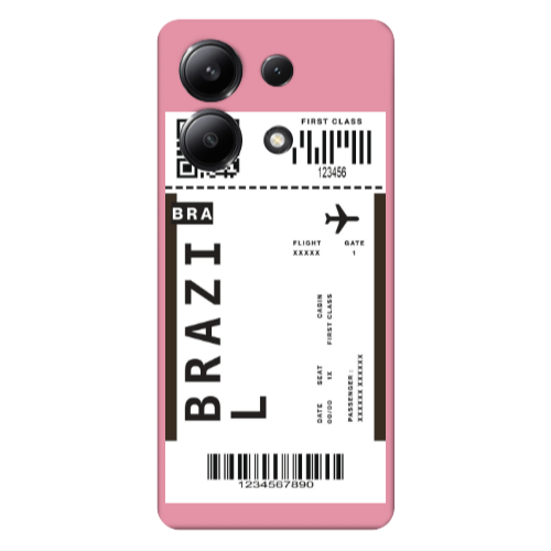 Xiaomi Redmi Note 13 4G Brazil BRA Pink Colored Silicone TPU Θήκη