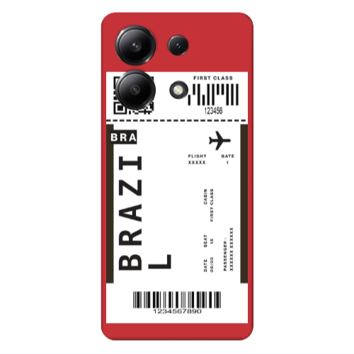 Xiaomi Redmi Note 13 4G Brazil BRA Red Colored Silicone TPU Θήκη