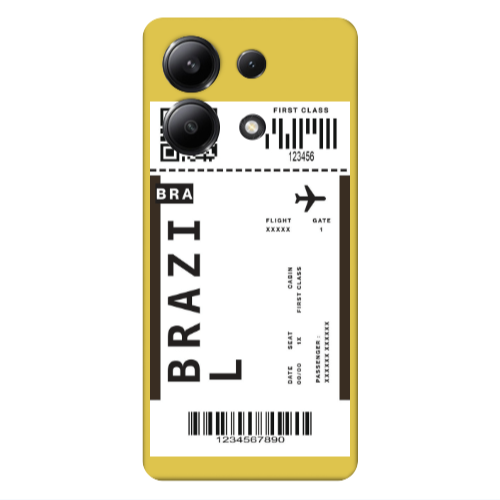 Xiaomi Redmi Note 13 4G Brazil BRA Yellow Colored Silicone TPU Θήκη