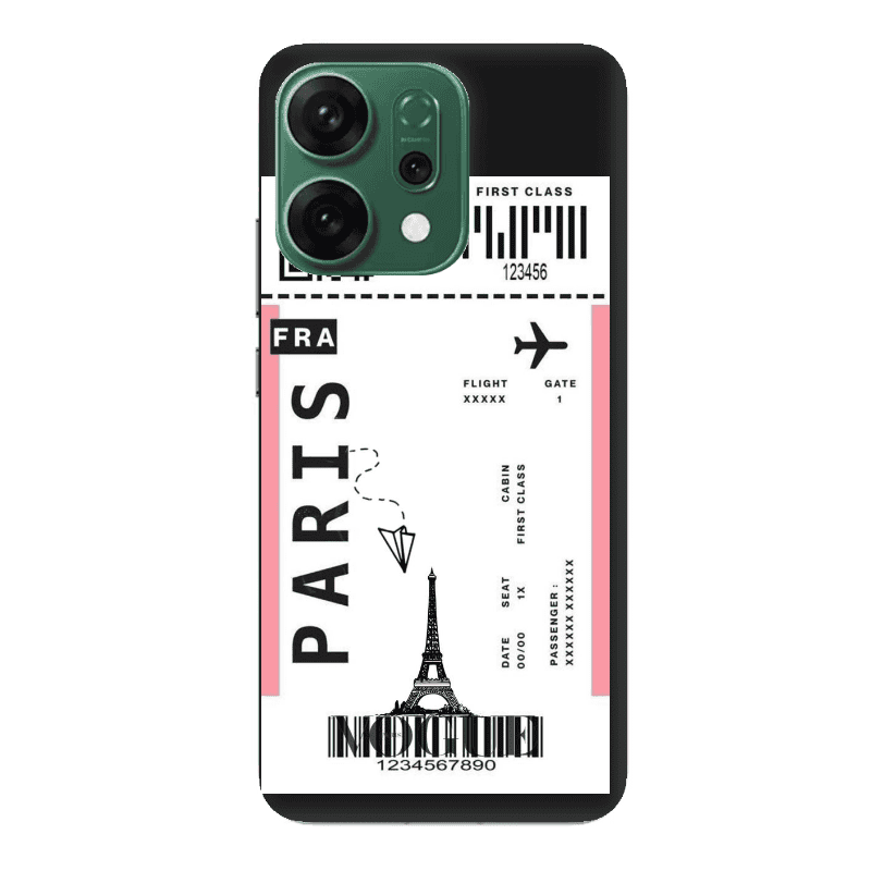 Oppo RENO 14 Paris FRA Black Colored Silicone TPU Θήκη