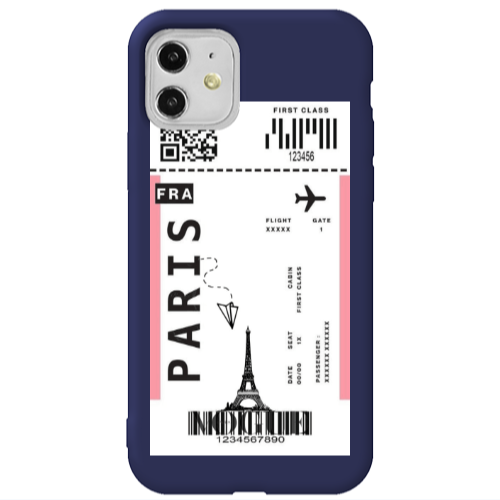 Apple iPhone 11  Paris FRA Dark blue Colored Silicone TPU Θήκη