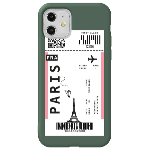 Apple iPhone 11  Paris FRA Dark Green Colored Silicone TPU Θήκη