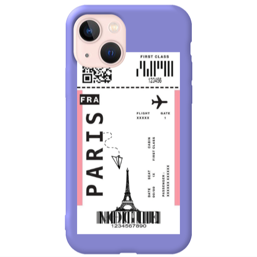 Apple iPhone 13 Paris FRA Purple Colored Silicone TPU Θήκη