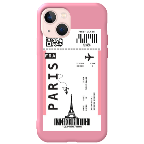 Apple iPhone 13 Paris FRA Pink Colored Silicone TPU Θήκη