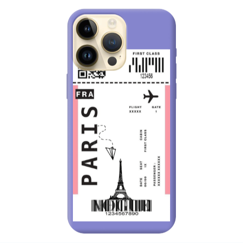 Apple iPhone 13 Pro Max Paris FRA Purple Colored Silicone TPU Θήκη