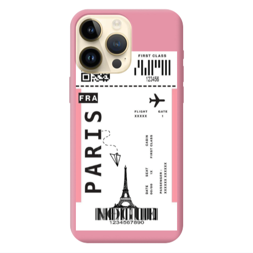 Apple iPhone 13 Pro Max Paris FRA Pink Colored Silicone TPU Θήκη