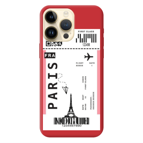 Apple iPhone 13 Pro Max Paris FRA Red Colored Silicone TPU Θήκη