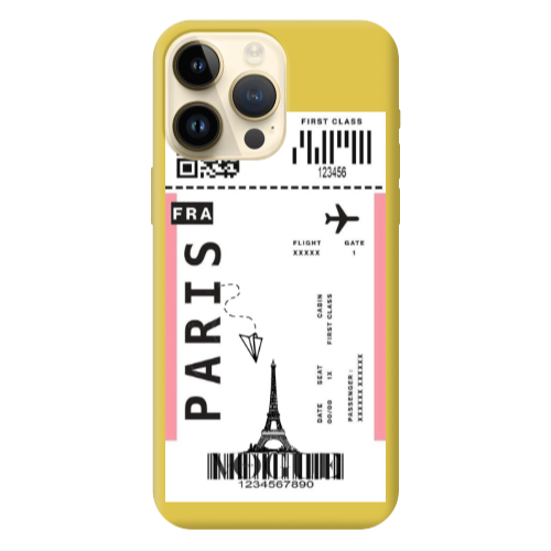 Apple iPhone 13 Pro Max Paris FRA Yellow Colored Silicone TPU Θήκη