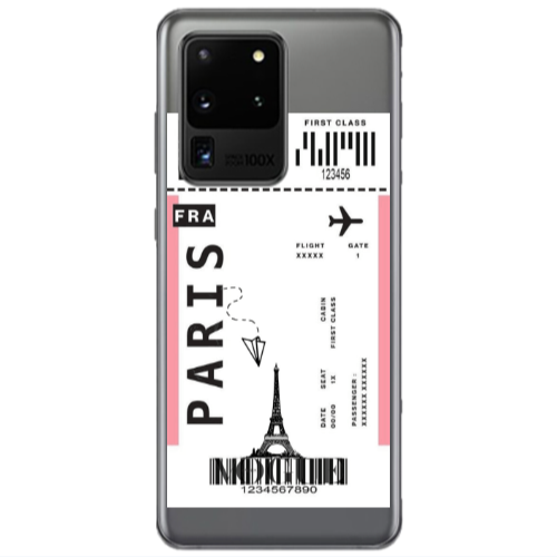 Samsung S20 Ultra Paris FRA Transparent Silicone TPU Θήκη