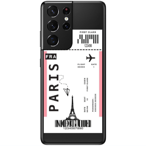 Samsung S21 Ultra Paris FRA Transparent Silicone TPU Θήκη