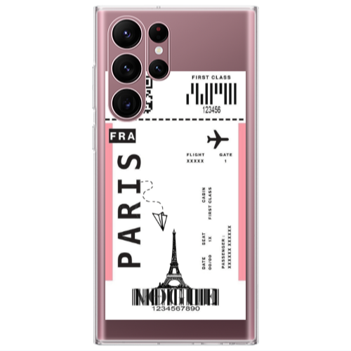 Samsung S22 Ultra Paris FRA Transparent Silicone TPU Θήκη