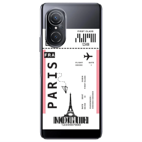 Huawei Nova 9 SE Paris FRA Transparent Silicone TPU Θήκη