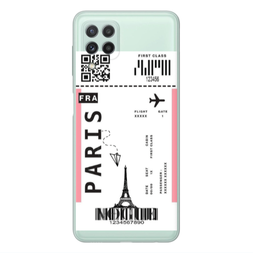 Samsung A22 4G Paris FRA Transparent Silicone TPU Θήκη