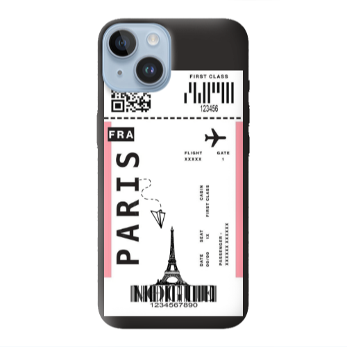 Apple iPhone 14 Plus Paris FRA Black Colored Silicone TPU Θήκη