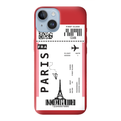 Apple iPhone 14 Plus Paris FRA Red Colored Silicone TPU Θήκη