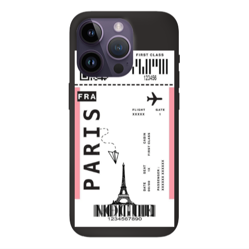 Apple iPhone 14 Pro  Paris FRA Black Colored Silicone TPU Θήκη