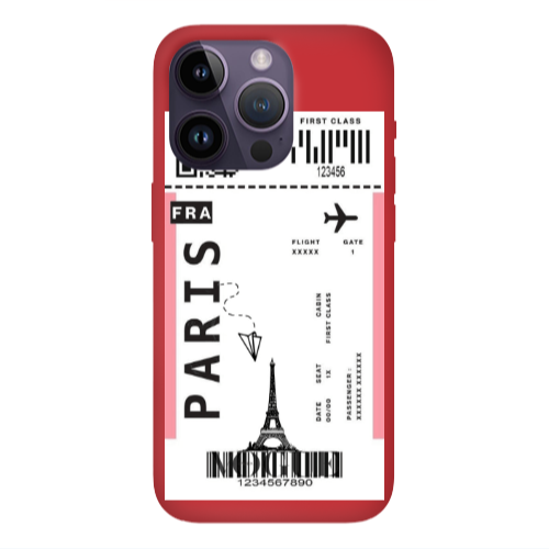 Apple iPhone 14 Pro  Paris FRA Red Colored Silicone TPU Θήκη