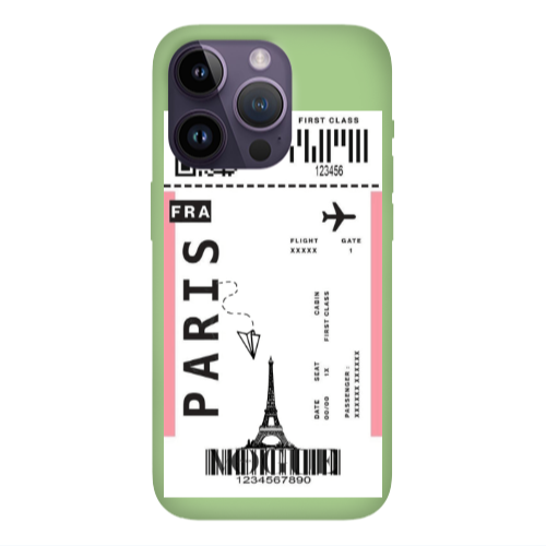Apple iPhone 14 Pro Max Paris FRA Light Green Colored Silicone TPU Θήκη