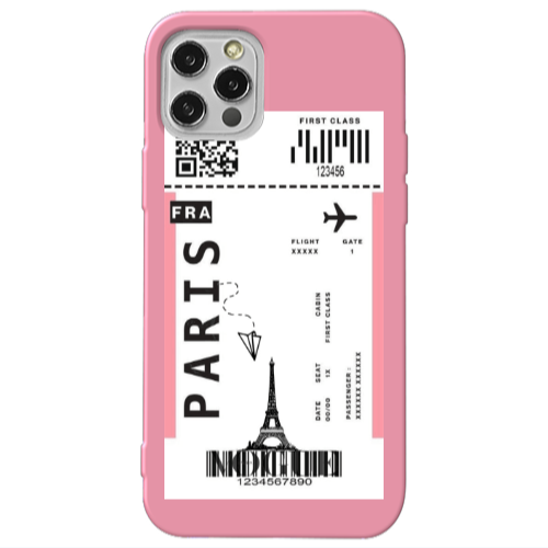Apple iPhone 13 Pro Paris FRA Pink Colored Silicone TPU Θήκη