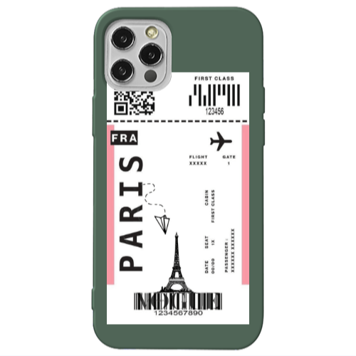Apple iPhone 13 Pro Paris FRA Dark Green Colored Silicone TPU Θήκη