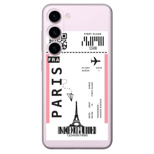 Samsung S23 Plus Paris FRA Transparent Silicone TPU Θήκη
