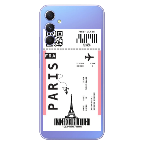 Samsung A34 Paris FRA Transparent Silicone TPU Θήκη