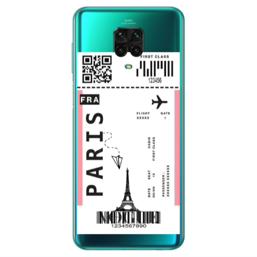 Xiaomi Redmi Note 9S Paris FRA Transparent Silicone TPU Θήκη