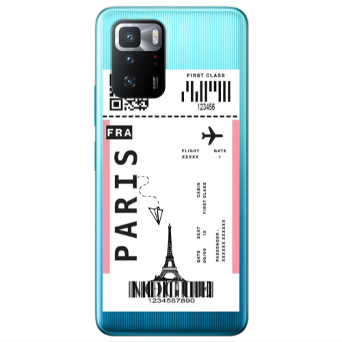 Xiaomi Poco X3 GT Paris FRA Transparent Silicone TPU Θήκη