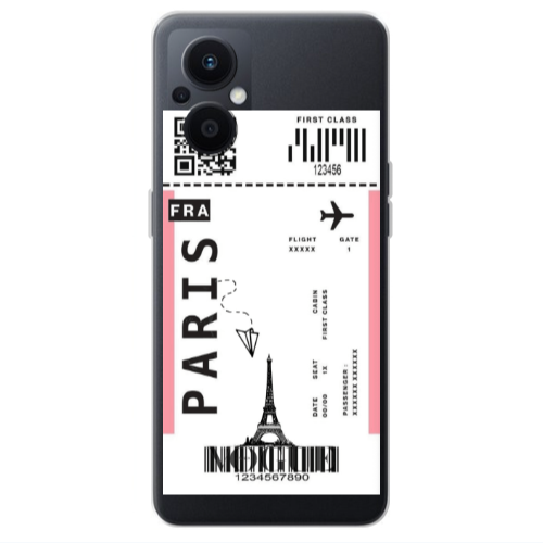 Oppo Reno 7 Lite Paris FRA Transparent Silicone TPU Θήκη
