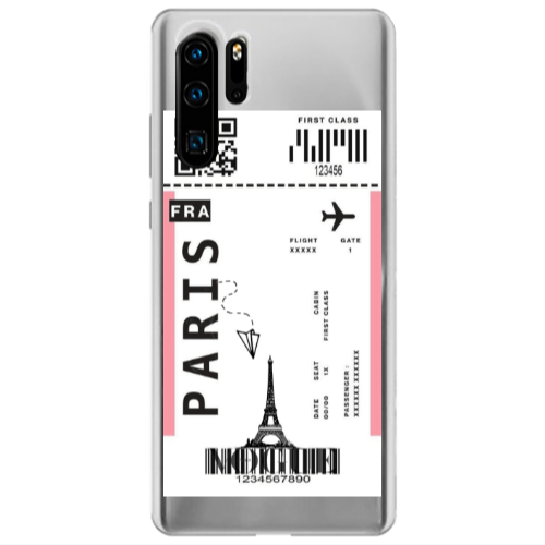 Huawei P30 Pro Paris FRA Transparent Silicone TPU Θήκη