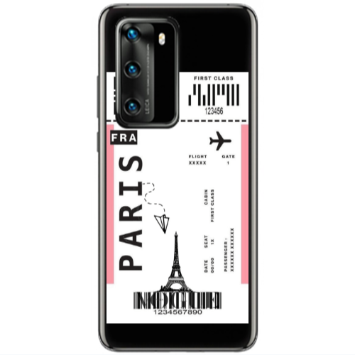 Huawei P40 Paris FRA Transparent Silicone TPU Θήκη