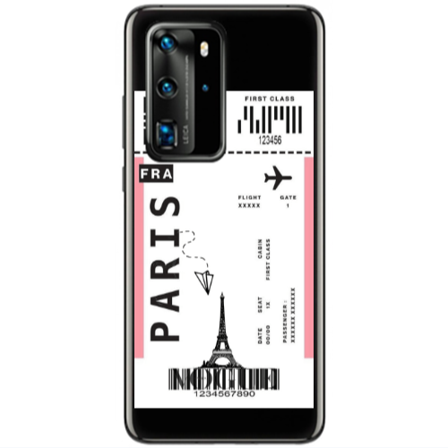 Huawei P40 Pro Paris FRA Transparent Silicone TPU Θήκη