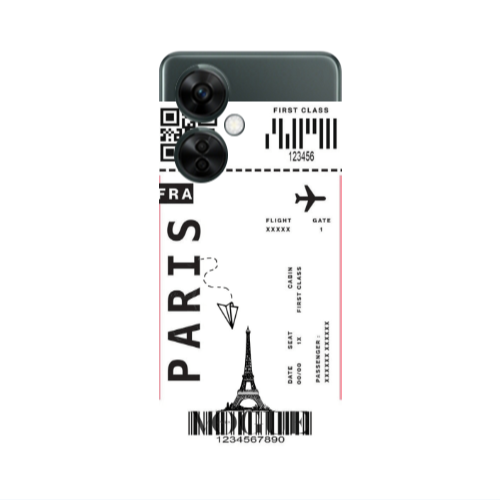 Oneplus Nord CE 3 Lite 5G Paris FRA Transparent Silicone TPU Θήκη