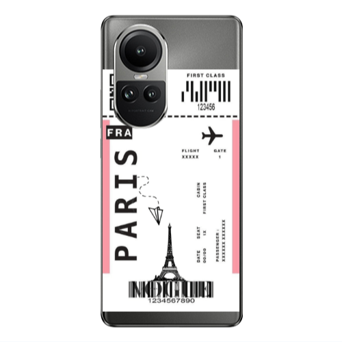 Oppo Reno10 5G Paris FRA Transparent Silicone TPU Θήκη