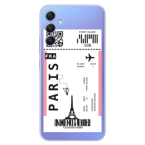 Samsung A16 Paris FRA Transparent Silicone TPU Θήκη
