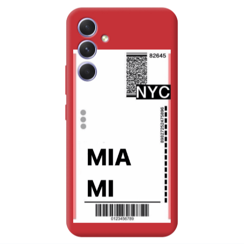 Samsung A36 Miami NYC Red Colored Silicone TPU Θήκη