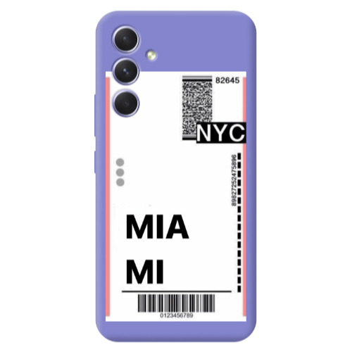 Samsung A56 Miami NYC Purple Colored Silicone TPU Θήκη