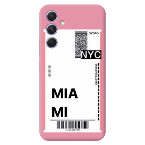 Samsung A56 Miami NYC Pink Colored Silicone TPU Θήκη