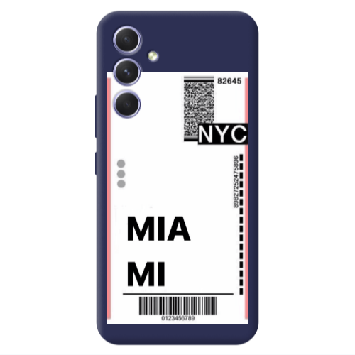 Samsung A56 Miami NYC Dark blue Colored Silicone TPU Θήκη