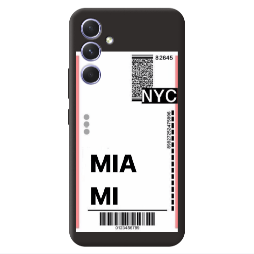 Samsung A56 Miami NYC Black Colored Silicone TPU Θήκη