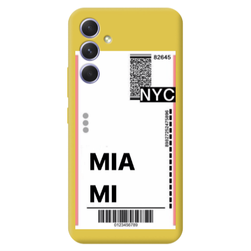 Samsung A56 Miami NYC Yellow Colored Silicone TPU Θήκη